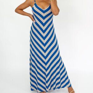 Women's Gray and Blue Summer Dress